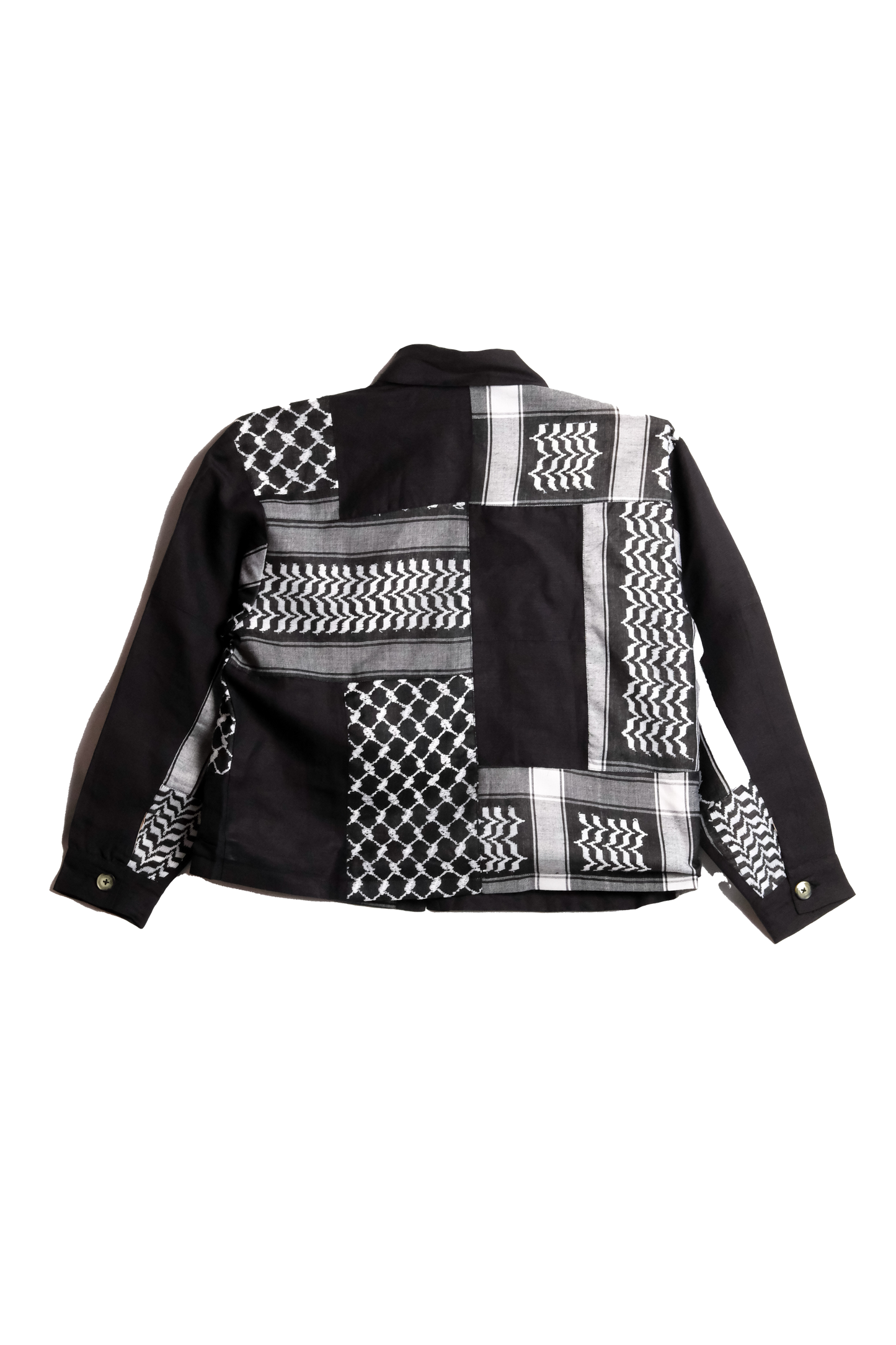 KEFFIYEH PATCHWORK JACKET BLACK