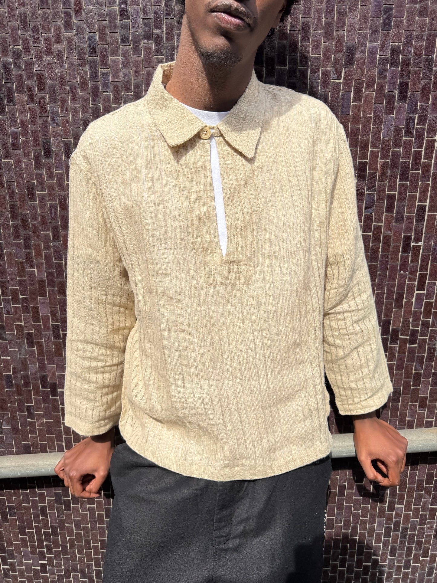 QUARTER SHIRT LINEN