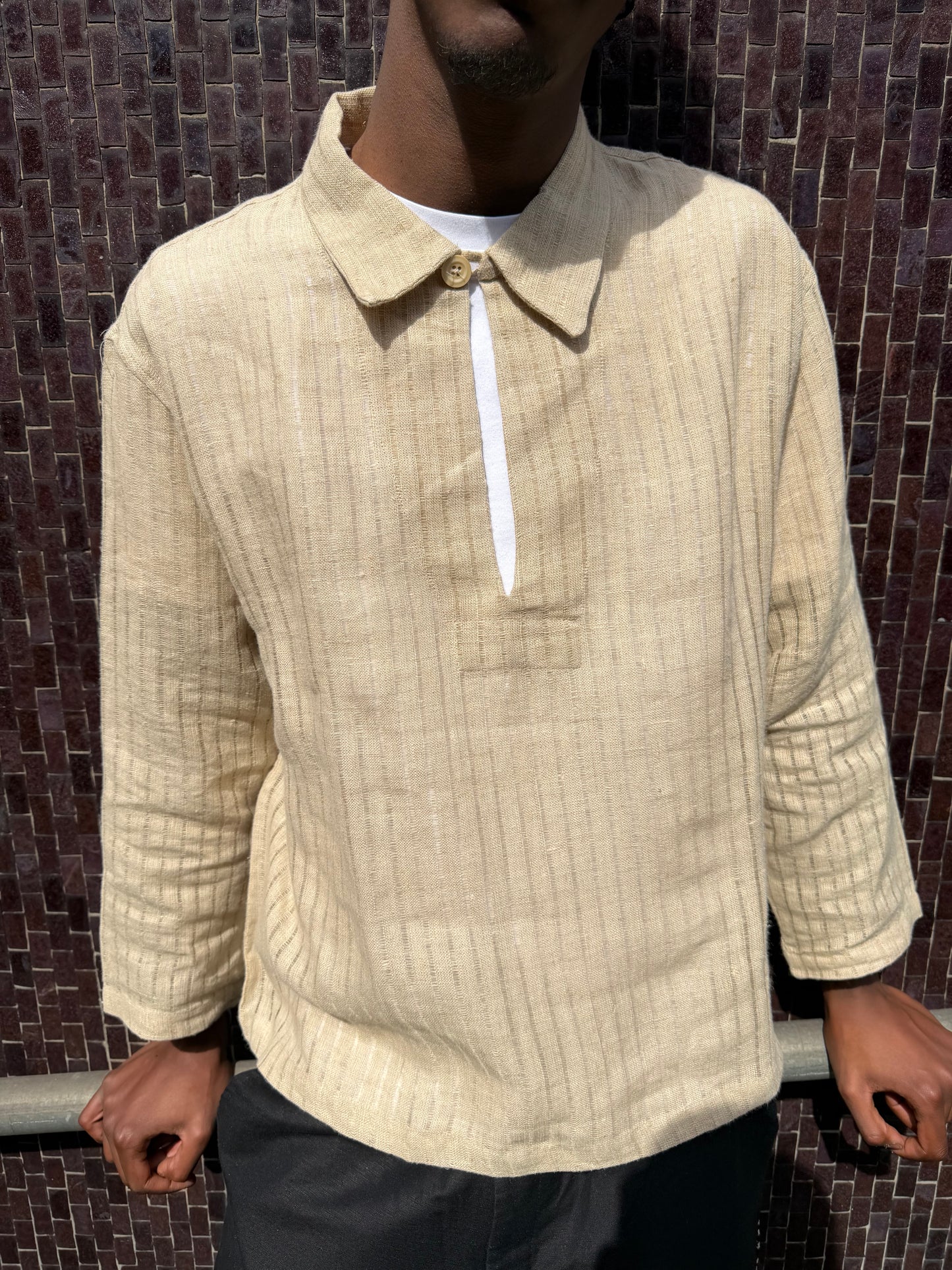 QUARTER SHIRT LINEN
