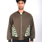 KHAYAMIYA APPLIQUE BOMBER JACKET KHAKI