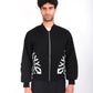 KHAYAMIYA APPLIQUE BOMBER JACKET BLACK