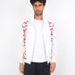 KHAYAMIYA TRACK JACKET WHITE/BURGUNDY