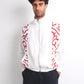 KHAYAMIYA TRACK JACKET WHITE/BURGUNDY