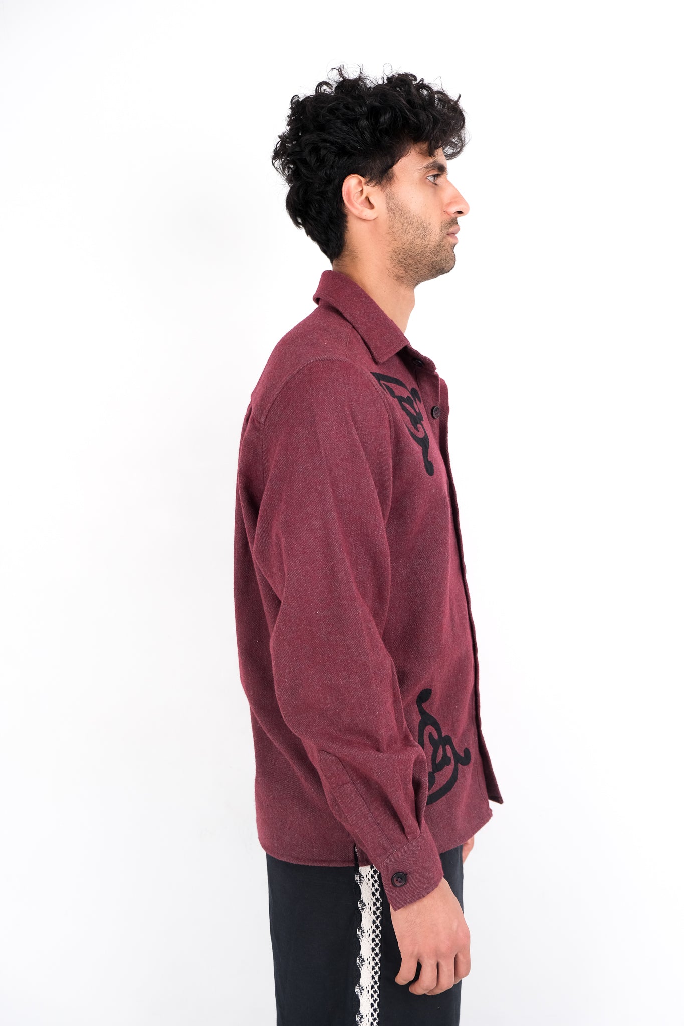 KHAYAMIYA APPLIQUE FLANNEL SHIRT