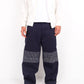 RUNNING STITCH WIDE LEG TROUSERS