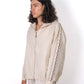CROCHET TRIM TRACK JACKET BEIGE