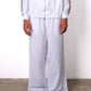 CROCHET TRIM WIDE LEG TROUSERS WHITE