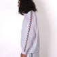 CROCHET TRIM TRACK JACKET WHITE