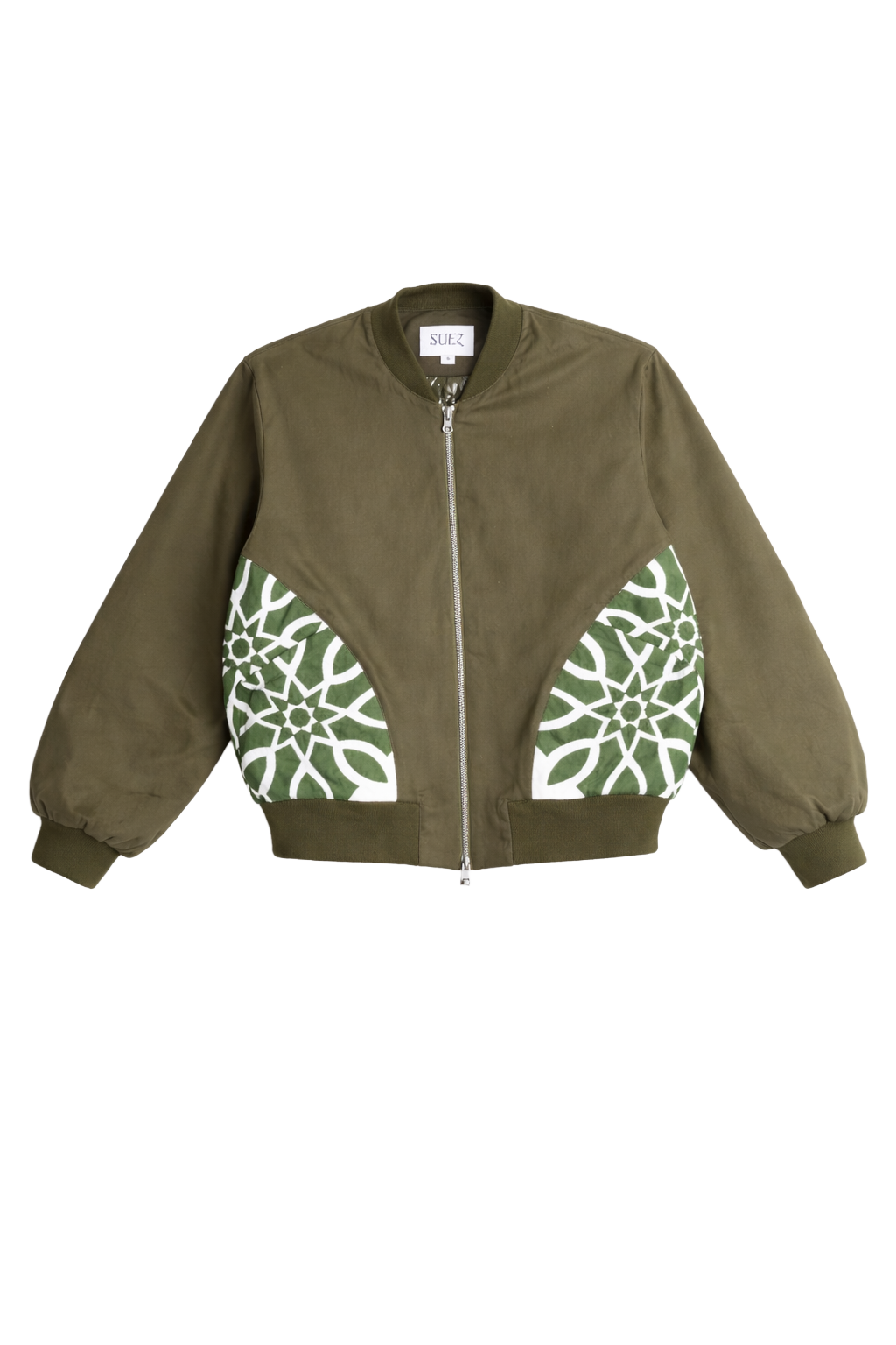 KHAYAMIYA APPLIQUE BOMBER JACKET KHAKI