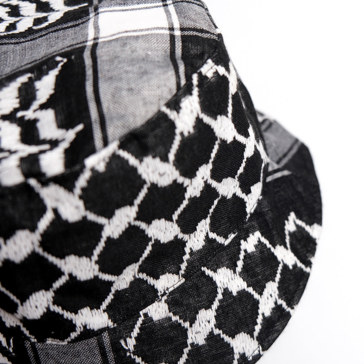 KEFFIYEH BUCKET HAT BLACK